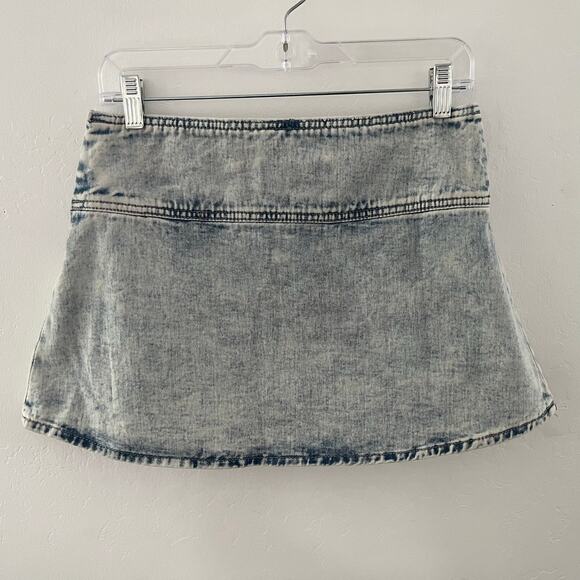 Playboy Denim Skirt Women's 5/28 Mini Embroidered Coquette Japanese Y2K NWOT - Picture 6 of 6